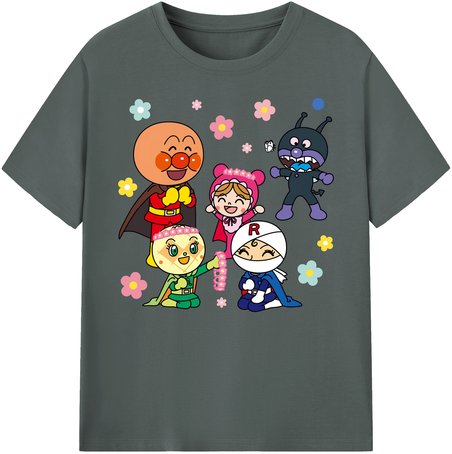 （画像用） アンパンマン Anpanman 綿100％ メンズ半袖Tシャツ｜肌触りやわらか＆通気性